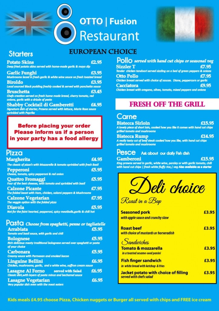 Otto Restaurant Hedworth Hall 35 Dean Road South Shields NE33 4EA Menu 2 Otto Restaurant Hedworth Hall 35 Dean Road South Shields NE33 4EA Menu 2