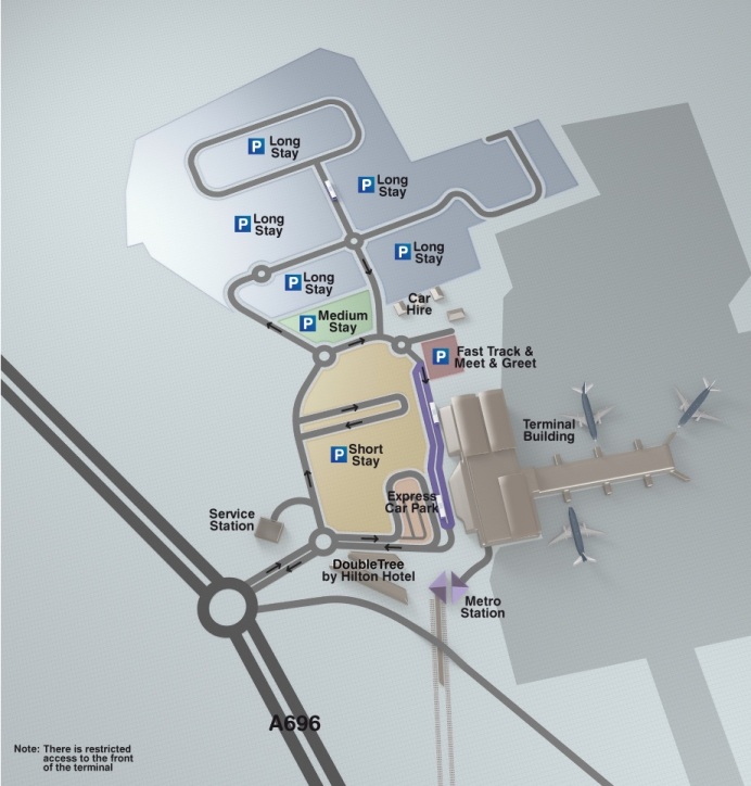 Newcastle Airport NE13 8BZ Car Parks