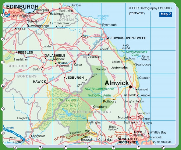 Alnwick Location Map