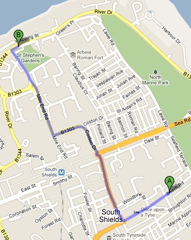 Directions To Our Accommodation Near Marine Safety Training Centre Wapping Street South Shields NE33 1LQ