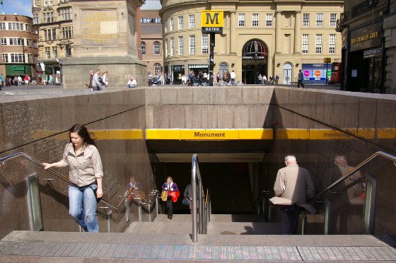 Monument Metro Station Grey Street Exit Newcastle upon Tyne NE1 Monument Metro Station Grey Street Exit Newcastle upon Tyne NE1
