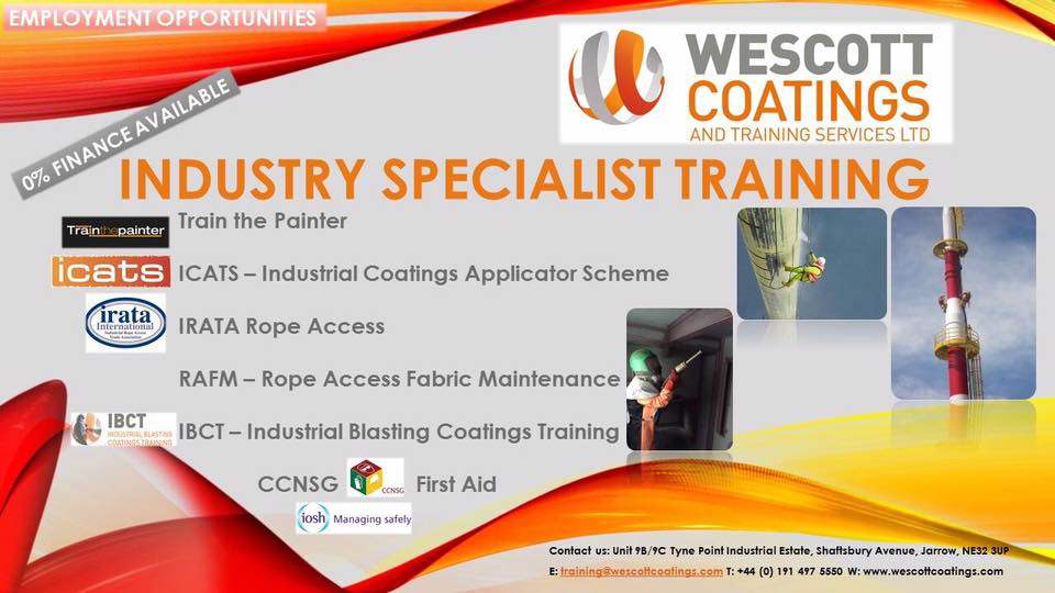 Wescott Coatings And Training Services Jarrow NE32 3UP Industry Specialist Training
